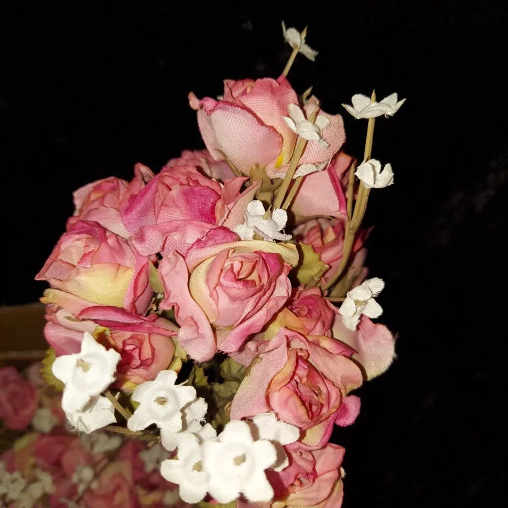 Bundle of 12 Mini Rose Bouquets  Mixed with  Baby's Breaths